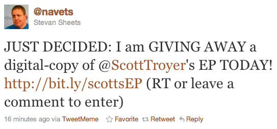 Stevan Sheet’s promo tweet Screengrab of Twitter status