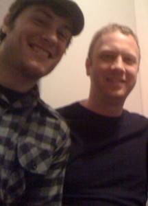 candid shot of Dave & Scott