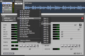 screenshot of Pro Tools session